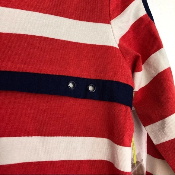 NWT Egg by Susan Lazar shirt long sleeve hoodie jersey red stripe size 2T - Picture 7 of 8